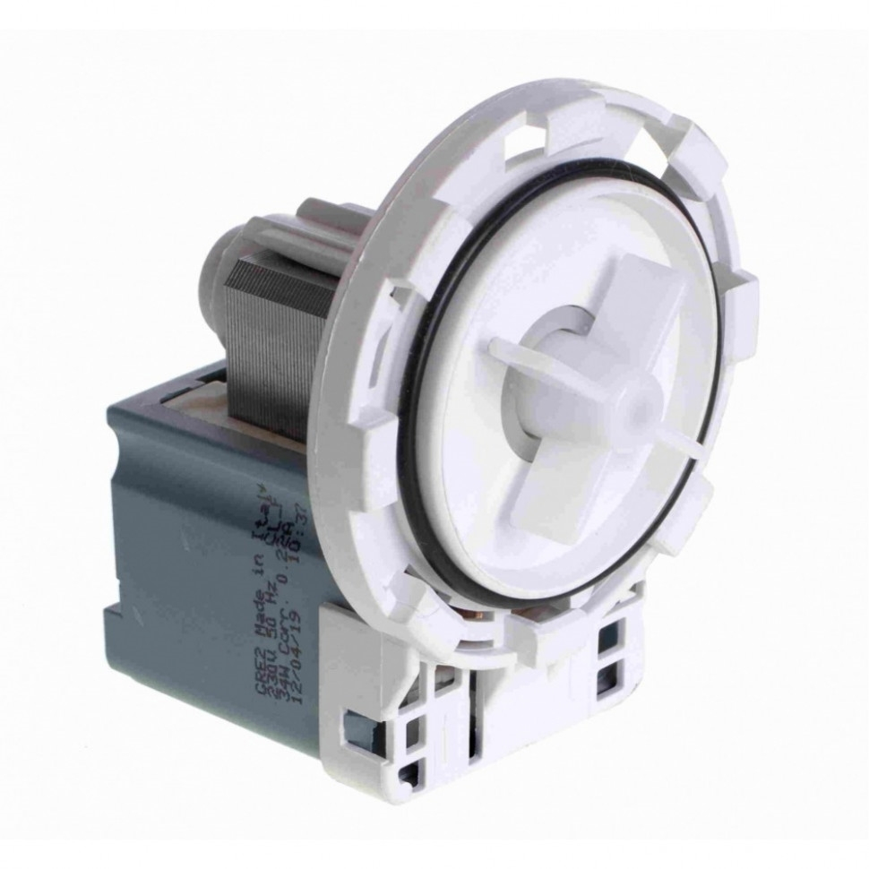 Сливной насос (помпа) для стиральной машины Ardo, Bauknecht, LG, Whirlpool, 34W, 8 защелок, Р200