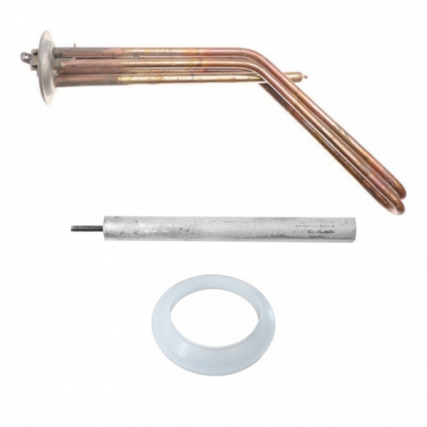 Комплект ТЭН 2кВт (2000Вт) RF для горизонтального водонагревателя Timberk, ATT, Etalon, Thermex RZL 200, 300 + прокладка + анод, 3401478K