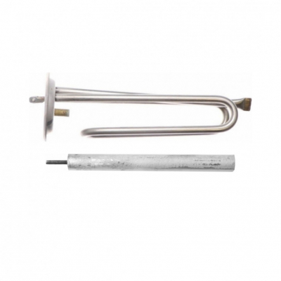 Комплект ТЭН 1,5 кВт (1500 Вт) RF для водонагревателя, под анод М4, фланец 73мм + анод, П1501K